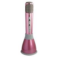 TUXUN K068 Portable Karaoke Microphone with Wireless Bluetooth Speaker for Smartphone - Pink