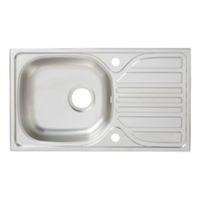 Turing 1 Bowl Linen Finish Stainless Steel Sink & Drainer