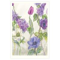 tulip anemone tea towel