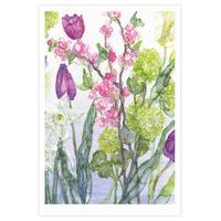 tulip blossom tea towel