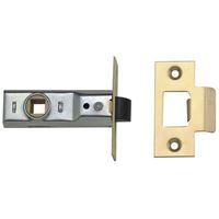tubular mortice latch 2648 polished brass 64mm 25in box