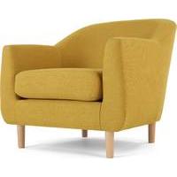 tubby armchair retro yellow