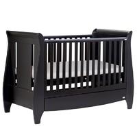 tutti bambini lucas sleigh cot bed espresso under bed drawer