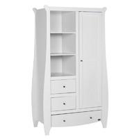 tutti bambini katielucas sleigh wardrobe white 1 door 3 drawers