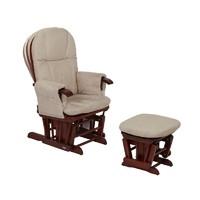 tutti bambini gc35 recliner glider chair stool walnut