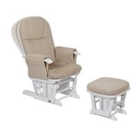 tutti bambini gc35 recliner glider chair stool white