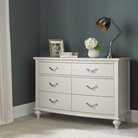 Tuscany Soft Grey 6 Drawer Wide Chest