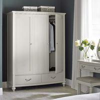 tuscany soft grey triple wardrobe