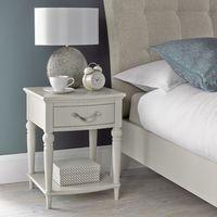 Tuscany Soft Grey 1 Drawer Nightstand