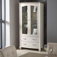 Tuscany Grey Washed Oak & Soft Grey Display Cabinet