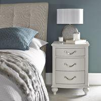 Tuscany Soft Grey 3 Drawer Nightstand