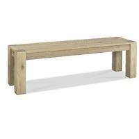 turin aged oak bench