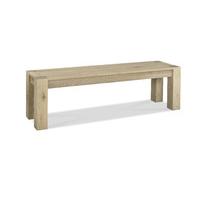 turin aged oak small bench