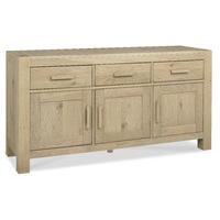 turin aged oak wide sideboard