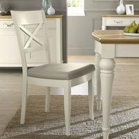Tuscany Antique White X Back Chair (Pair)