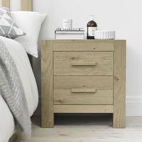 Turin Aged Oak 2 Drawer Nightstand