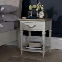 tuscany grey washed oak soft grey 1 drawer nightstand