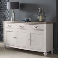 Tuscany Grey Washed Oak & Soft Grey Wide Sideboard