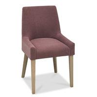 Turin Aged Oak Scoop Back Chair (Pair) - Colour Choice (Mulberry)