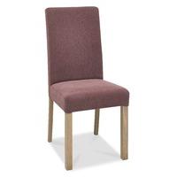 Turin Aged Oak Square Back Chair (Pair) - Colour Choice (Mulberry)