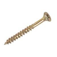 turbodrive yellow zinc plated steel chipboard screw dia4mm l40mm pack  ...