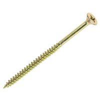 Turbodrive Yellow Zinc-Plated Steel Chipboard Screw (Dia)5mm (L)90mm Pack of 25