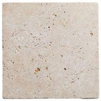 tumbled light beige travertine wall floor tile pack of 10 l305mm w305m ...