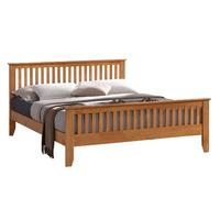 Turin Honey Oak Wooden Bed King