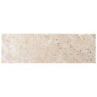 tumbled light beige travertine wall tile pack of 15 l305mm w100mm