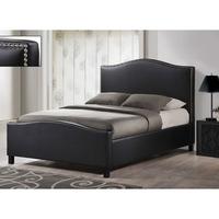 Tuxford Black Faux Leather King Size Bed