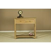 Tuscany Oak Console Table with 2 Drawer