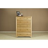 Tuscany Oak Chest of Drawer - 4+2 Drawer