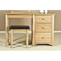 Tuscany Oak Dressing Table - Single Pedestal