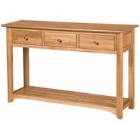 Tuscany Oak Console Table with 3 Drawer