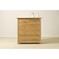 Tuscany Oak Chest of Drawer - 3+2 Drawer