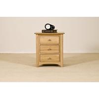 Tuscany Oak Bedside Cabinet - 3 Drawer