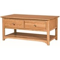 tuscany oak coffee table with drawer