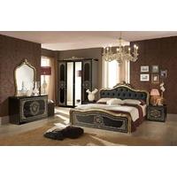 Tutto Mobili Alice Black Painted Bedroom Set with 4 Door Wardrobe