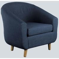 Turin Blue Fabric Tub Chair