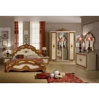 Tutto Mobili Silvia Beige Bedroom Set with 4 Door Wardrobe