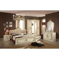 Tutto Mobili Alice Capitone Bedroom Set with 4 Door Wardrobe