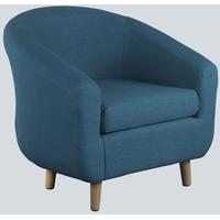 Turin Teal Fabric Tub Chair