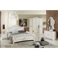 Tutto Mobili Greta White Bedroom Set with 4 Door Wardrobe