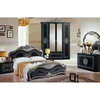 Tutto Mobili Laura Silver Bedroom Set with 4 Door Wardrobe