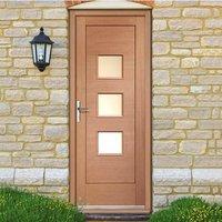 Turin Hardwood Door with Obscure Safety Double Glazing