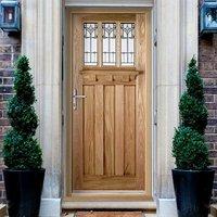 Tuscany External Oak Door with Tulip style Tri-Glazing