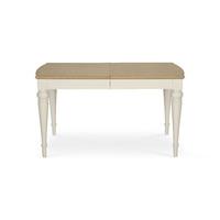 tuscany pale oak antique white 4 6 extension table