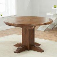 turin 125cm round extending pedestal dining table