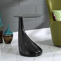 Turin Glass Lamp Table Black