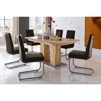 Turin Extendable Dining Table In Core Beech With 6 Flair Chairs